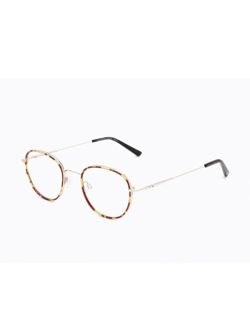 Carolina Lemke Berlin Eyewear - Cast, Demi/Gold + Luxury Faux Leather Case 4249